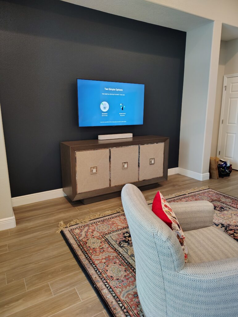 55-inch TV mounted in Brandon FL
