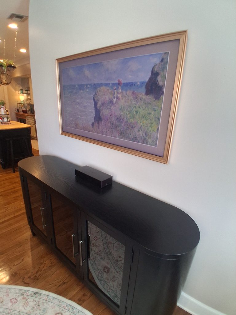 55" Samsung Frame TV mounted in Lutz, Florida